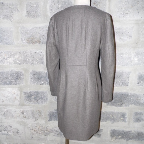 Jill Sander for Uniqlo zip front wool slim fit long sleeve dress brown - Picture 3 of 7